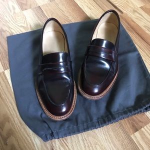 dieppa restrepo penny glossed leather loafer